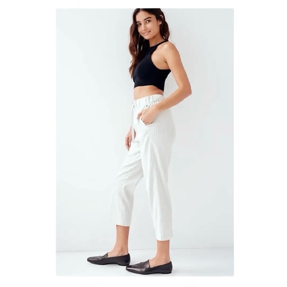 Aritzia babaton errol pants linen ankle trousers small - Picture 2 of 11